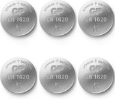 GP Knoopcel Batterij CR1620 - Platte Batterij CR 1620 - 3V - 6 STUK(S)
