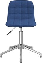 Eetkamerstoelen draaibaar 2 st stof blauw