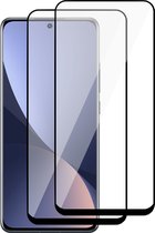 Screenprotector geschikt voor Xiaomi 12 - Gehard Glas Beschermglas Tempered Glass Volledig Dekkende Screen Protector - 2 Stuks