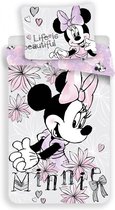 KD® - Minnie Mouse, Life is Beautiful - Dekbedovertrek - Eenpersoons - 140 x 200 cm - Katoen