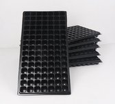 Zaaitray 5 stuks - 105 gaten - Kweken - Zaaien - Plastic - Herbruikbaar - 54 x 28 cm