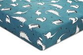 Kidzroom Dress-Up - Hoeslaken - 60 x 120 cm - Blauw - Dino