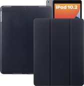 iPad 2021 Hoes - iPad 10.2 2019/2020/2021 Case - iPad 10.2 Hoesje Zwart - Smart Folio Cover met Apple Pencil Opbergvak - Hoesje voor iPad 10.2 7e, 8e en 9e generatie