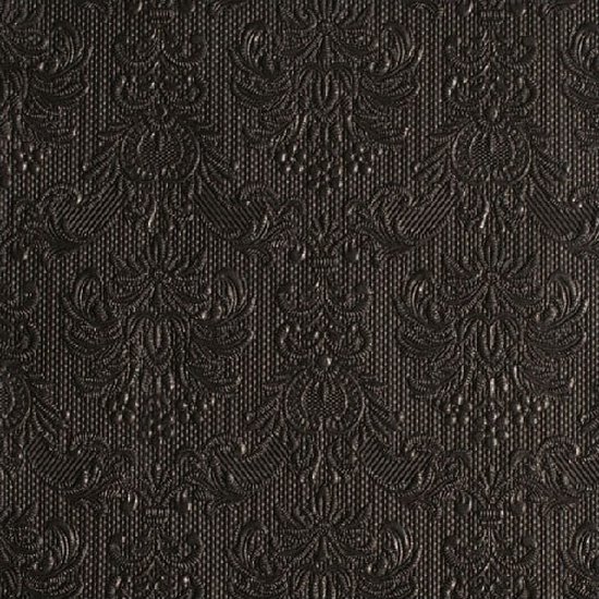 Foto: 15x stuks servetten zwart barok stijl 3 laags elegance barok patroon feest artikelen feest decoraties