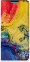 Stand Case Geschikt voor Samsung Galaxy A73 Smart Cover Watercolor Dark
