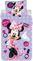 KD® - Minnie Mouse, Pretty Things - Dekbedovertrek - Eenpersoons - 140 x 200 cm - Polyester