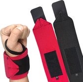 Wrist Wraps - Polsband Voor Fitness & Crossfit - 2 Stuks - Rood