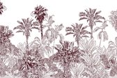 Sanders & Sanders fotobehang tropisch landschap bordeaux rood - 600989 - 3.6 x 2.7 m