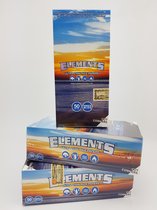 Elements Single Wide Cut Corners Vloeipapier (70 mm lengte) 50 Pakjes