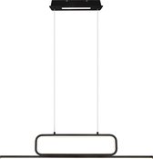 LED Hanglamp - Nitron Akina - 38W - Warm Wit 3000K - Dimbaar - Rechthoek - Mat Zwart - Aluminium