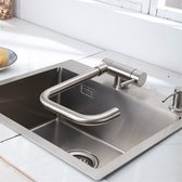 Luxe Kraan Zilver - Opvouwbaar - Keukenkraan - 360 graden Draaibaar - Hoogwaardig Materiaal - Moderne Kranen - Wastafelkraan