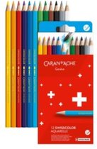 Caran Crayons aquarelle Crayons de Crayons de couleur aquarelle - Set dans une boîte de 12 pièces - Emballage à emporter