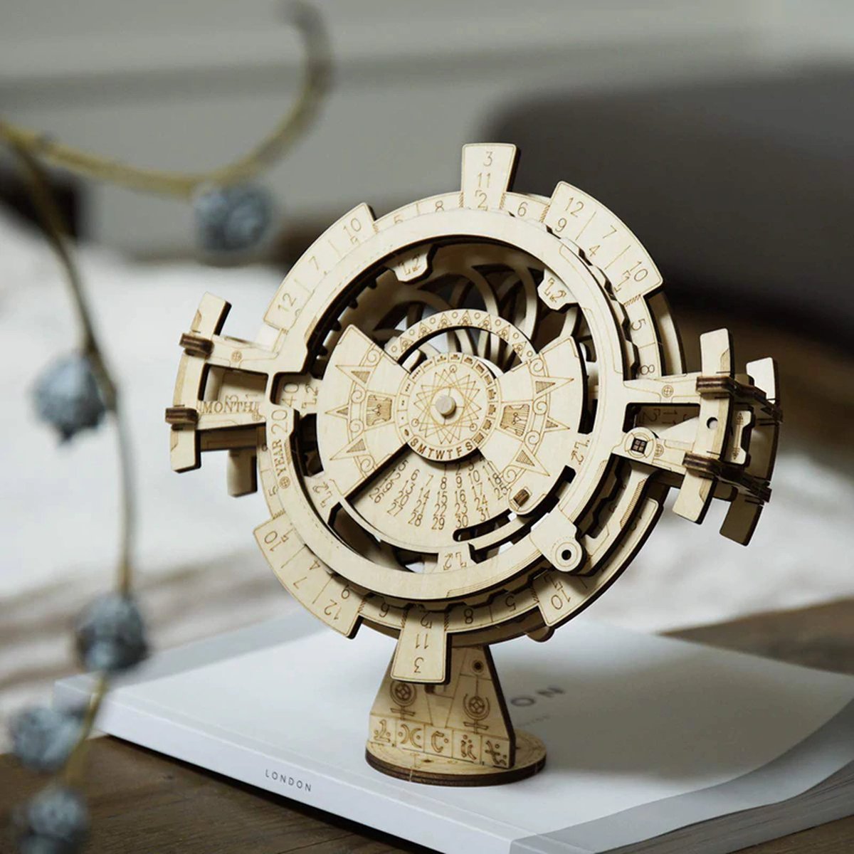 Robotime Kalender - 3D - Houten puzzel - DIY - Bouwpakket - Beweegbaar