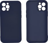 Hoesje geschikt voor iPhone 13 Pro Max - Backcover - TPU - Donkerblauw