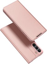 Dux Ducis - Slim bookcase hoes - Samsung Galaxy S21 FE - Rose Goud