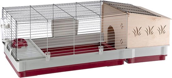 Ferplast Krolik 140 Plus Cage pour rongeurs - Bois - 142 x 60 x 50 cm |  bol.com