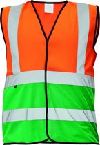 CRV Lynx Duo Signalisatie Verkeersvest 03030115 - Fluo Oranje/Groen - 2XL