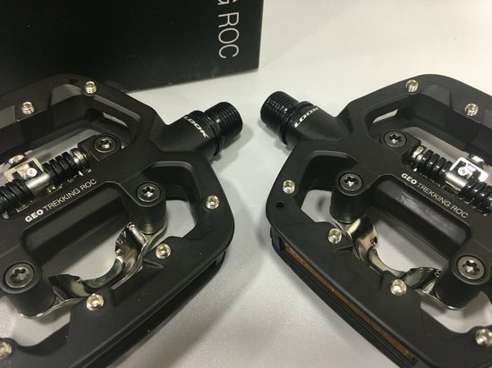 Pédales Look Geo Trekking Roc Avec Crampons - Noires, Neuves, Pour Vélo De Trekking