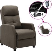 vidaXL Fauteuil verstelbaar elektrisch stof taupe