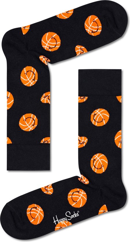 Happy Socks Balls Sock – unisex sokken – zwart met ballen – Unisex – Maat: 36 – 40