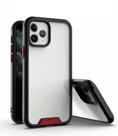 iPhone 13 Pro Max Bumper Case Hoesje - Apple iPhone 13 Pro Max - Transparant / Zwart