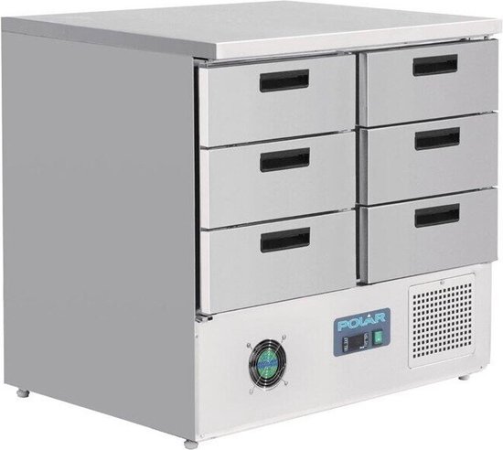 Polar G-Serie Koelwerkbank Met 6 Lades 240l - Polar FA440 - Horeca & Professioneel