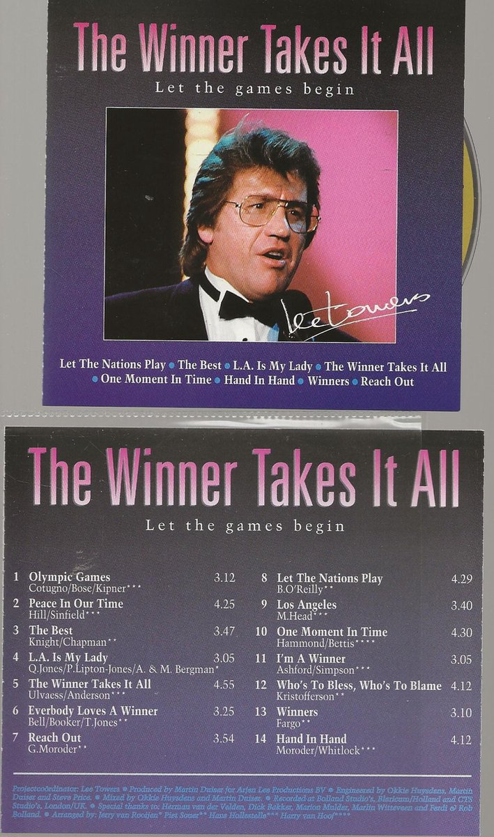 LEE TOWERS - The Winner Takes It All / Let The Games Begin CD