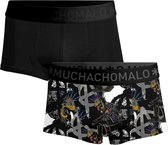 Muchachomalo-2-pack onderbroeken voor mannen-Elastisch Katoen-Boxershorts - Maat S