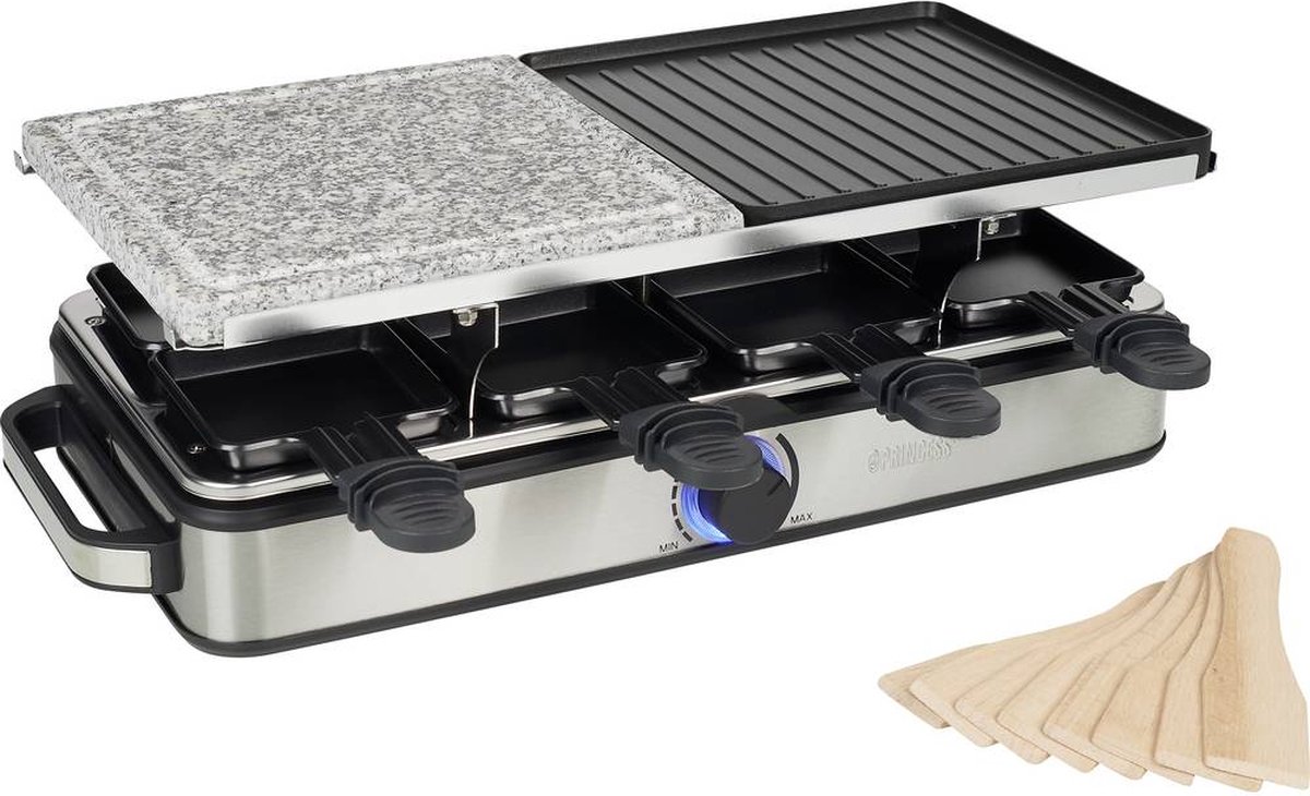 Princess 162635 Raclette 8 Steen en Grill Deluxe