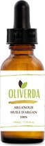 Oliverda - Premium Cosmetische Arganolie - 100 ml - 100% puur - Arganolie voor haar, huid en gezicht