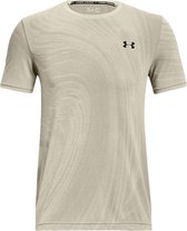 Under Armour Seamless Surge SS heren sportshirt beige