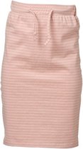 Meisjes terry rok roze met witte strepen | Maat 128/ 8Y