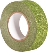 masking tape Green Goud Glitter decoration washi tape 15 mm x 10 m
