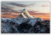 Mount Everest op Aluminium- Foto op Dibond - Aluminium Schilderij - 90x60 cm