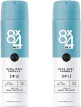 8X4 Deo Spray - Men N0.9 Dry Cool  - Voordeelverpakking 2 x 150 ml