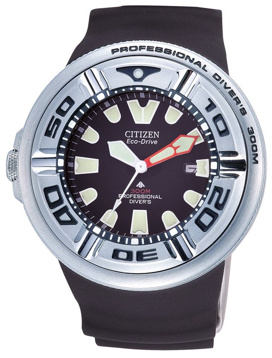 Citizen Promaster Diver - Montre-bracelet - Caoutchouc - 48 mm - Argenté / Zwart - Mouvement Solar