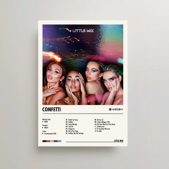 Little Mix Poster Confetti Album Cover Poster Little Mix LP A3
