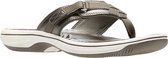 Clarks Brinkley Sea Dames Slippers - Pewter - Maat 35.5