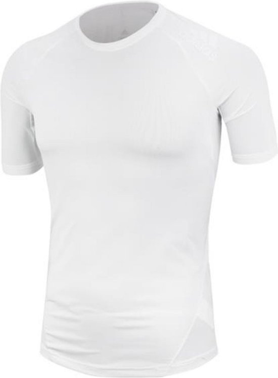 adidas Performance Alphaskin Tech Tee T-shirt Mannen wit Xs