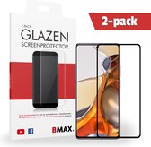 2-pack BMAX Xiaomi 11T Pro Screenprotector van gehard glas - Full Cover - Beschermglas 2 stuks - Tempered glass - Telefoonglaasje volledige dekking - Glasplaatje - Glazen screen pr