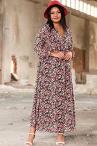 HASVEL-Maxi Dames Wikkeljurk - Maat 50-Overslag jurk-long wrap dress