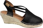 Toni Pons Tilda - Lz  - Toni pons - Tonis pons schoenen - Dames schoenen - Sandaal - dames sandaal - Espadrilles - Dames espadrilles - Zwarte sleehak