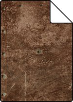 Proefstaal ESTAhome behangpapier metalen platen roest bruin - 138221 - 26,5 x 21 cm