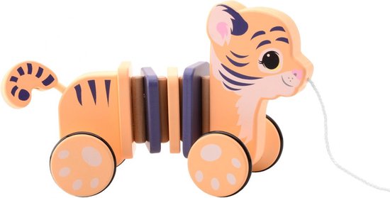 Jouéco Trektijger The Wildies Family Junior 23 Cm Hout Oranje van Jouéco — afbeelding 2
