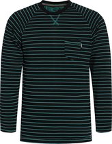 Gabbiano T-shirt Longsleeve In Jaquard Stretch Kwaliteit 152575 Black 201 Mannen Maat - M