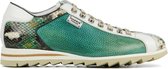 Harris Sneakers Heren - Lage sneakers / Herenschoenen - Leer - 2817 pyth - Pythonprint  -  Groen - Maat 45.5