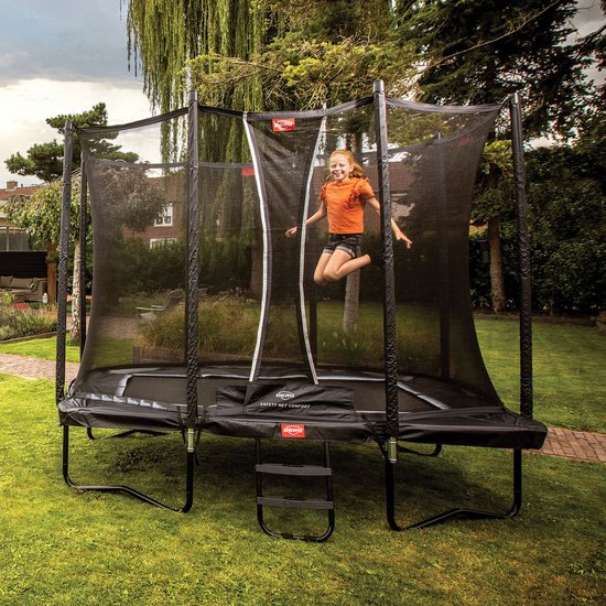 BERG Favorit Trampoline Rechthoek Op poten 280cm Met Groen