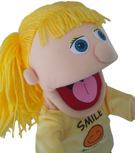 Sillypuppets - Christelijke handpop Katie 36 cm - Handpoppen - christelijke cadeaus - Doop - Communie