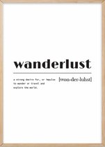 Poster Met Eiken Lijst - Wanderlust Poster