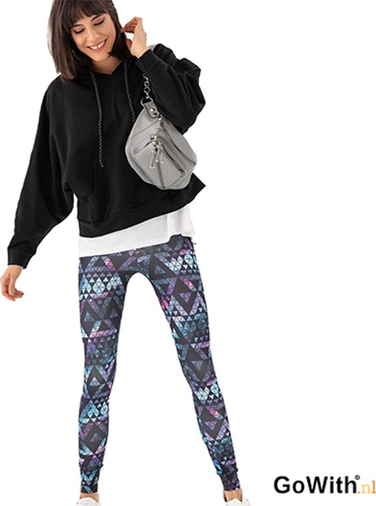 Leggings pour femmes | pose avec color block | fermeture haute |bande élastique |leggings de sport | leggings de yoga | leggings de remise en forme | couleur : bleu clair ; grise | Taille: S